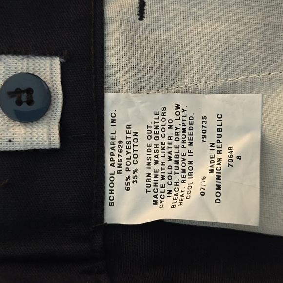 Schools Apparel - Boys Dark Navy Pants and V-Neck Sleeveless Sweater Vest (SET) - Picture 8 of 13